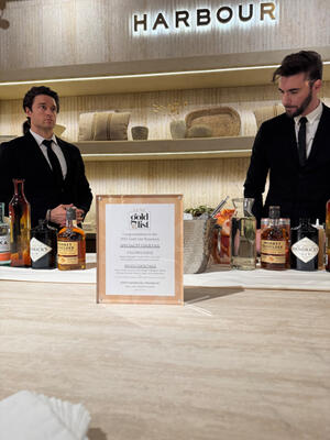 Guests sipped on the night’s specialty cocktail, the Paloma Gold